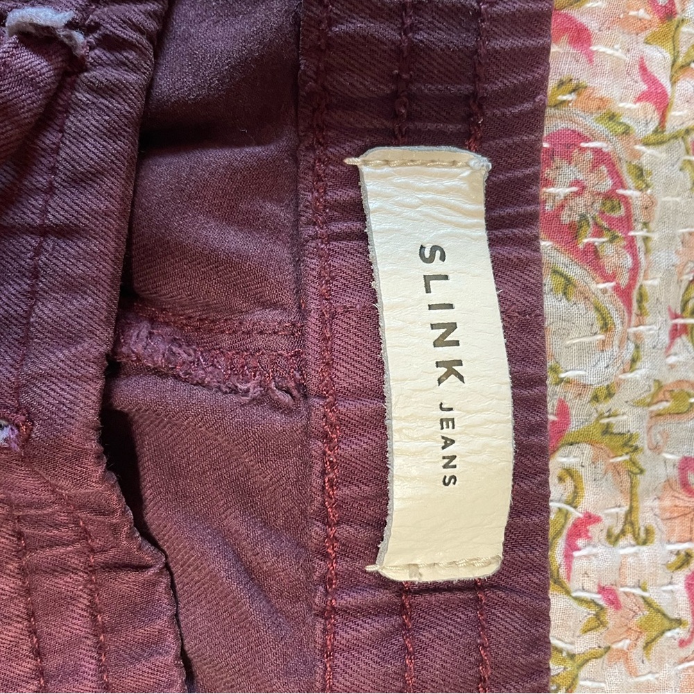Women's Burgundy Wide-Leg Pants Slink Jeans 1X - Picture 5 of 5